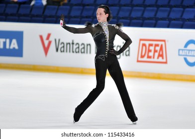 ESPOO, FINLAND - OCTOBER 05: Johnny Weir Of USA During Practice At Finlandia Trophy 2012 On October 05, 2012 In Espoo, Finland