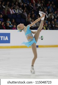 ESPOO,FINLAND-OCTOBER 5: Juulia Turkkila Competes In Ladies Free Skating Event At The Finlandia Trophy Espoo 2012 On October 7,2012 At The Barona Arena In Espoo,Finland.