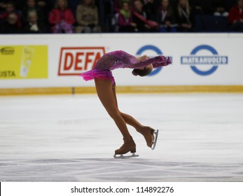 ESPOO,FINLAND-OCTOBER 7:Julia Lipnitskaia Competes In Single Ladies Free Figure Skating Event At The Finlandia Trophy Espoo 2012 On October 7,2012 At The Barona Arena In Espoo,Finland. She Won Gold.