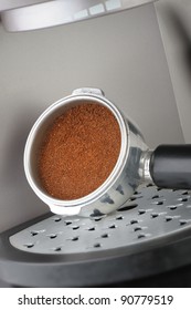 espresso accessory.Holder for coffee machine. The Close up