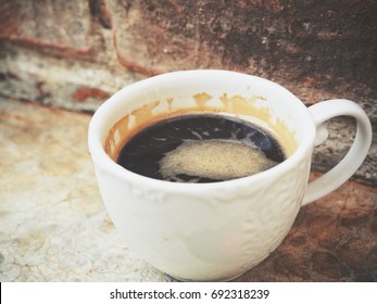 Espresso coffee with beans