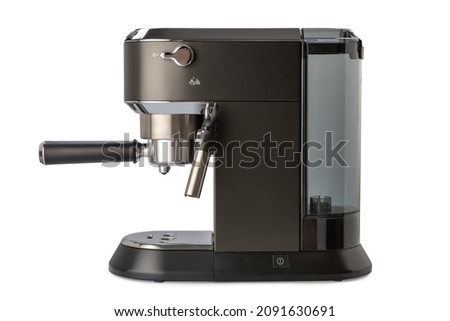 espresso coffee machine isolated on white background.