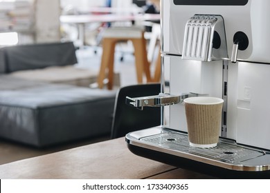 Espresso Coffee Machine In The Loft Office