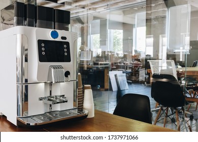 Espresso Coffee Machine In The Loft Office