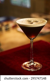 Espresso Expresso Coffee Martini Cocktail In Bar