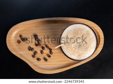 Espresso Martini cocktail garnished with coffee beans