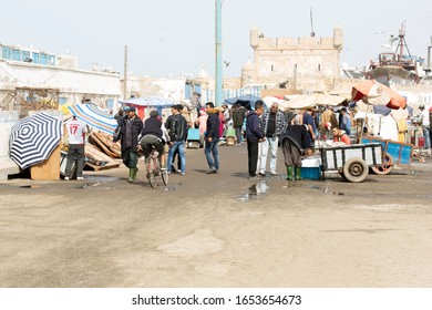 Essaouira, Morocco Street Molo Walk, February 18 2019 