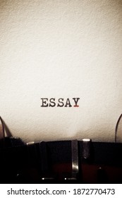 Essay Word Written With A Typewriter.