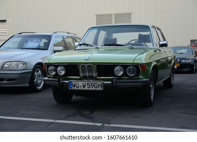 ESSEN, GERMANY - APRIL 10, 2019: BMW 2500 E3 Classic German Old Retro Vintage Luxury Executive 1970s Car