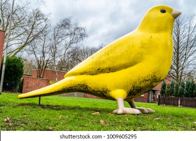 ESSEN / GERMANY - JANUARY 24 2018 :The Canary Bird By Ulrich Wiedermann And Hummert Architects Is Pointing The Way To The World Heritage Coal Mine Zollverein