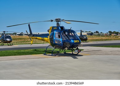 Essendon, Victoria, Australia 03-18-2022. Commercial Helicopter Operators At Essendon Airport