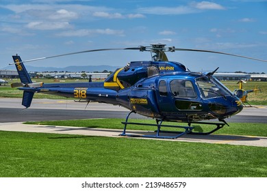 Essendon, Victoria, Australia 03-18-2022. Commercial Helicopter Operators At Essendon Airport