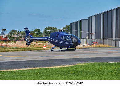 Essendon, Victoria, Australia 03-18-2022. Commercial Helicopter Operators At Essendon Airport