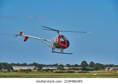 Essendon, Victoria, Australia 03-18-2022. Commercial Helicopter Operators At Essendon Airport