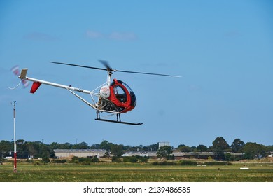 Essendon, Victoria, Australia 03-18-2022. Commercial Helicopter Operators At Essendon Airport