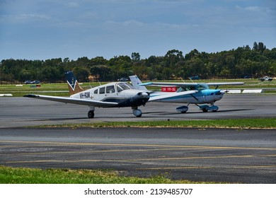 Essendon, Victoria, Australia 03272022. Light Aircraft Arriving And Departing At Essendon Airport.