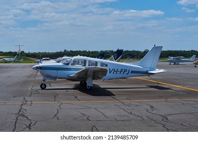 Essendon, Victoria, Australia 03272022. Light Aircraft Arriving And Departing At Essendon Airport.