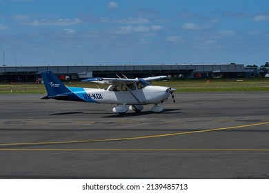 Essendon, Victoria, Australia 03272022. Light Aircraft Arriving And Departing At Essendon Airport.