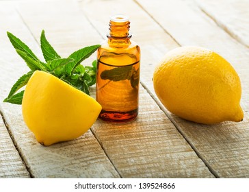 Essential Aroma Oil Lemon Mint On Stock Photo 139524866 Shutterstock