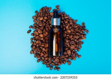 Essential oil with coffee beans. Essentialoil for men