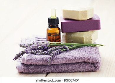 Essential Oil With Lavender Flowers - Health And Beauty