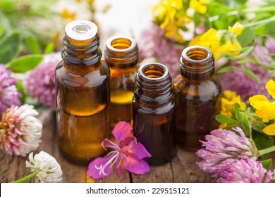 Essential Oils And Medical Flowers Herbs 