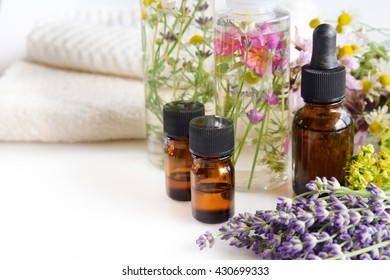 essential oils with natural cosmetics