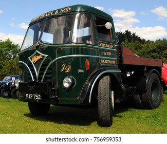 Essex, UK - 08/13/17: 1959 Foden S104R At The Epping Ongar Railway 2017 Vintage Vehicle Rally, North Weald Station.