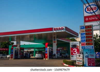 Esso Gas Station Is Popular In Thailand, Huai Khwang, 26 November 2019