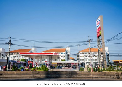 Esso Gas Station Is Popular In Thailand, Huai Khwang, 27 November 2019