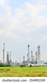 Esso Oil Refinery- December 14,2015 , Petrochemical Industrial In Si Racha District, Chon Buri , Thailand.