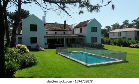 Establishing Shot Of Ideal Family Home. Exterior Of House