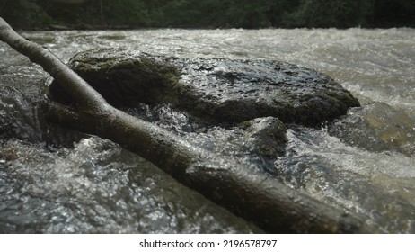 Establishing Shot Of Karerlia River On A Summer Day, Wide Photo