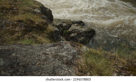 Establishing Shot Of Karerlia River On A Summer Day, Wide Photo