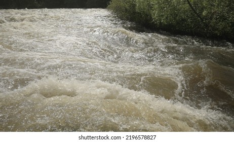 Establishing Shot Of Karerlia River On A Summer Day, Wide Photo