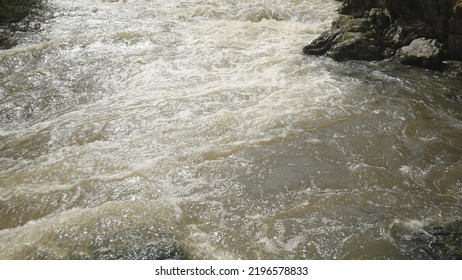 Establishing Shot Of Karerlia River On A Summer Day, Wide Photo