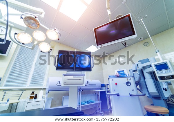 Establishing Shot Technologically Advanced Operating Room Stock Photo ...