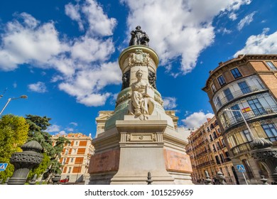 Estatua María Cristina De Borbón, In Front Of El Casón Del Buen Retiro, Annex Of The Museo Del Prado (The Prado Museum), Madrid, Spain.