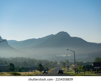 Estes Park, AUG 9 2014 - Sunny View Of A Small Town Near Rocky Mountain National Park