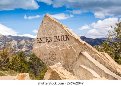 Estes Park Sign Welcoming To This Beautiful Town