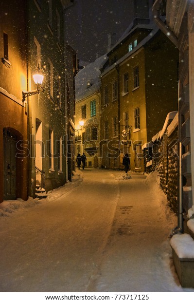 Estonia Tallinn Street Historic Old Town Stock Photo Edit Now