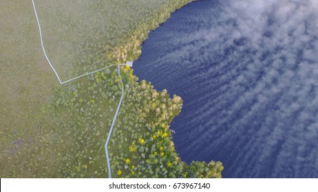 Estonian Bog (Sunrise, Drone Photography, Aerial Photos) - Shutterstock ID 673967140