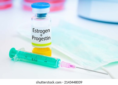 Estrogen And Progestin Hormone Injection Vial For Female Hormone Therapy