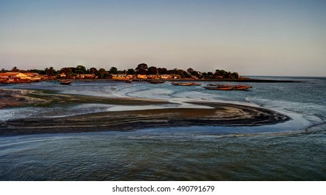 Estuary Of Gambia River, View From Ferry