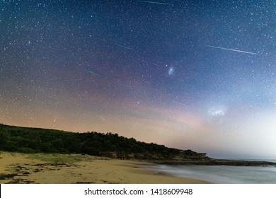 The Eta Aquariid Meteors in the Southern Sky at a Beach