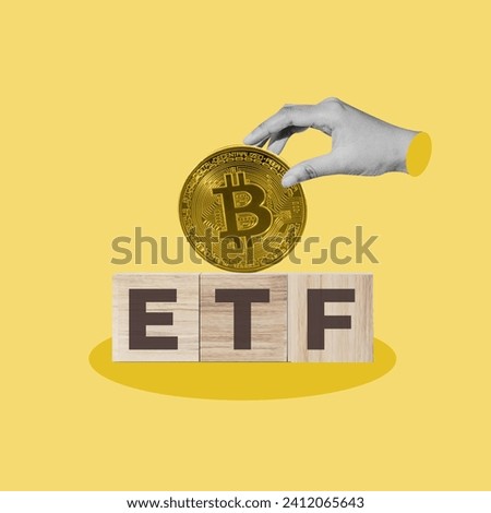 Etf, bitcoin, Exchange-Traded Fund, Bitcoin, Cryptocurrency, Funds, Make money, Banking, Shiny, Chain, Manufactured object, Blockchain, Encode, Commerce, E-commerce, Buy, Decentralization, Money