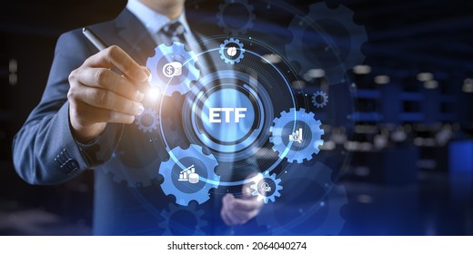 ETF Exchange Traded Fund Stock Market Trading Investment Financial Concept.