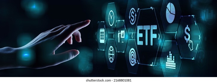 ETF Investment financial tool. Stock market trading business finance concept. - Shutterstock ID 2168801081