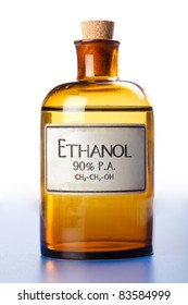 Ethanol, Pure Concentrated Ethyl Alcohol In Bottle