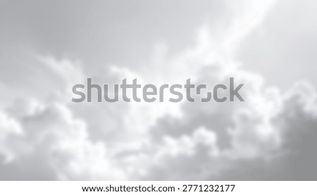 Ethereal grayscale cloudscape with soft billowy formations and bright diffused light